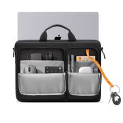 Geantă Business pentru Laptop 15.6"-16", cu 4 Compartimente, Curea de Umăr Reglabilă și Mâner, Protecție Plusată, Design Elegant – Compatibilă cu MacBook, Lenovo, ASUS, Dell, HP, negru
