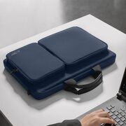 Geantă Business pentru Laptop 15.6"-16", cu 4 Compartimente, Curea de Umăr Reglabilă și Mâner, Protecție Plusată, Design Elegant – Compatibilă cu MacBook, Lenovo, ASUS, Dell, HP, navy blue
