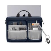 Geantă Business pentru Laptop 15.6"-16", cu 4 Compartimente, Curea de Umăr Reglabilă și Mâner, Protecție Plusată, Design Elegant – Compatibilă cu MacBook, Lenovo, ASUS, Dell, HP, navy blue