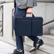 Geantă Business pentru Laptop 15.6"-16", cu 4 Compartimente, Curea de Umăr Reglabilă și Mâner, Protecție Plusată, Design Elegant – Compatibilă cu MacBook, Lenovo, ASUS, Dell, HP, navy blue
