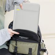 Husă Premium Laptop 13–14” cu Protecție Triplă, Compartiment Accesorii și Design Slim – Compatibilă cu MacBook, ASUS, Lenovo, HP, Dell, gri