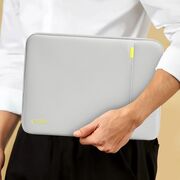 Husă Laptop Premium 15–16” cu Protecție Triplă, Compartiment Accesorii și Design Slim – Compatibilă cu MacBook, ASUS, Lenovo, HP, gri