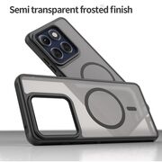 Husa pentru  Motorola Edge 60 Pro cu protectie pentru lentile si MagSafe EasyCharge, Ghost Series Anti-ingalbenire, frosted - Negru