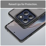 Husa pentru  Motorola Edge 60 Pro cu protectie pentru lentile si MagSafe EasyCharge, Ghost Series Anti-ingalbenire, frosted - Negru