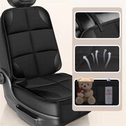 Husa de protectie pentru scaun auto SeatGuard cu 2 compartimente depozitare, Impermeabila, Antiderapanta 123 x 46 cm – Protectie tapiterie anti-murdarie si anti-zgarieturi, fixare rapida - negru