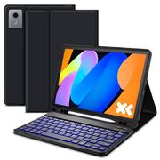 Husa pentru Lenovo Idea Tab 11 inch 2025 cu tastatura iluminata wireless detasabila RGB 7 lights, Bluetooth, USB Type-C, functie stand si slot stylus, negru