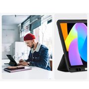 Husa pentru Lenovo Idea Tab 11 inch cu functie wake-up/sleep si compartiment pentru stylus, tip stand - negru