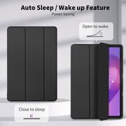 Husa pentru Lenovo Idea Tab 11 inch cu functie wake-up/sleep si compartiment pentru stylus, tip stand - negru