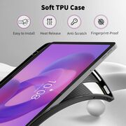 Husa pentru Lenovo Idea Tab 11 inch cu functie wake-up/sleep si compartiment pentru stylus, tip stand - negru