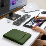 Husă Premium Laptop 13–14” cu Protecție Triplă, Compartiment Accesorii și Design Slim – Compatibilă cu MacBook, ASUS, Lenovo, HP, Dell, verde
