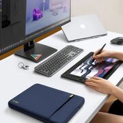 Husă Laptop Premium 15–16” cu Protecție Triplă, Compartiment Accesorii și Design Slim – Compatibilă cu MacBook, ASUS, Lenovo, HP, navy blue