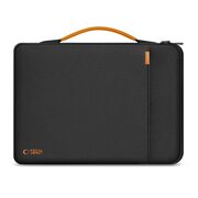 Geantă Elegantă cu Protecție Sporită pentru Laptop 15.6"-16", Cu Mânere din Piele, Buzunar Frontal și Suport AirTag – Ideală pentru Transport Business și Urban, negru