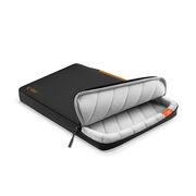 Geantă Elegantă cu Protecție Sporită pentru Laptop 15.6"-16", Cu Mânere din Piele, Buzunar Frontal și Suport AirTag – Ideală pentru Transport Business și Urban, negru