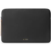 Husă Laptop 15-16” Sleeve Elegance – Design Slim din Piele Ecologică, Căptușeală Fleece, Protecție Premium, Compatibilă MacBook, Lenovo, ASUS, Dell, HP, negru
