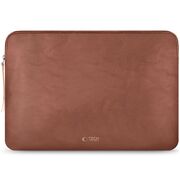 Husă Laptop 15-16” Sleeve Elegance – Design Slim din Piele Ecologică, Căptușeală Fleece, Protecție Premium, Compatibilă MacBook, Lenovo, ASUS, Dell, HP, maro