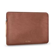 Husă Laptop 15-16” Sleeve Elegance – Design Slim din Piele Ecologică, Căptușeală Fleece, Protecție Premium, Compatibilă MacBook, Lenovo, ASUS, Dell, HP, maro