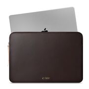 Husă Laptop 15-16” Sleeve Elegance – Design Slim din Piele Ecologică, Căptușeală Fleece, Protecție Premium, Compatibilă MacBook, Lenovo, ASUS, Dell, HP, chocolate