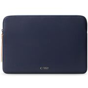 Husă Laptop 15-16” Sleeve Elegance – Design Slim din Piele Ecologică, Căptușeală Fleece, Protecție Premium, Compatibilă MacBook, Lenovo, ASUS, Dell, HP, navy blue