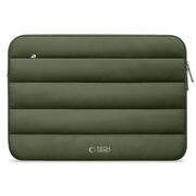 Husă Laptop Fluffy 13-14” – Design Soft Premium, Interior Plusat, Compartiment Accesorii, Protecție Antișoc – Compatibilă cu MacBook, Lenovo, ASUS, Dell, army green