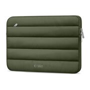 Husă Laptop Fluffy 13-14” – Design Soft Premium, Interior Plusat, Compartiment Accesorii, Protecție Antișoc – Compatibilă cu MacBook, Lenovo, ASUS, Dell, army green