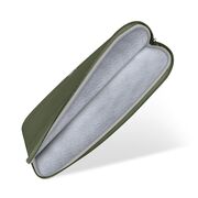 Husă Laptop Fluffy 13-14” – Design Soft Premium, Interior Plusat, Compartiment Accesorii, Protecție Antișoc – Compatibilă cu MacBook, Lenovo, ASUS, Dell, army green