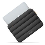 Husă Laptop Fluffy 13-14” – Design Soft Premium, Interior Plusat, Compartiment Accesorii, Protecție Antișoc – Compatibilă cu MacBook, Lenovo, ASUS, Dell, negru