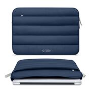 Husă Laptop Fluffy 13-14” – Design Soft Premium, Interior Plusat, Compartiment Accesorii, Protecție Antișoc – Compatibilă cu MacBook, Lenovo, ASUS, Dell, navy blue