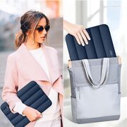Husă Laptop Fluffy 13-14” – Design Soft Premium, Interior Plusat, Compartiment Accesorii, Protecție Antișoc – Compatibilă cu MacBook, Lenovo, ASUS, Dell, navy blue
