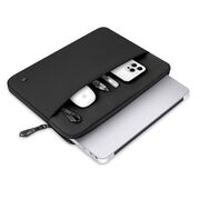 Husă Laptop Premium 13–14” pentru MacBook, Lenovo, ASUS – Design Slim, Interior Căptușit, Compartiment Accesorii, Protecție Completă la Șocuri și Zgârieturi, negru