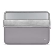 Husă Laptop Premium 13–14” pentru MacBook, Lenovo, ASUS – Design Slim, Interior Căptușit, Compartiment Accesorii, Protecție Completă la Șocuri și Zgârieturi, gri