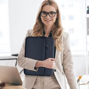 Husă Laptop Premium 13–14” pentru MacBook, Lenovo, ASUS – Design Slim, Interior Căptușit, Compartiment Accesorii, Protecție Completă la Șocuri și Zgârieturi, navy blue