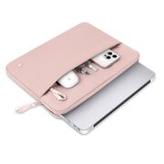 Husă Laptop Premium 13–14” pentru MacBook, Lenovo, ASUS – Design Slim, Interior Căptușit, Compartiment Accesorii, Protecție Completă la Șocuri și Zgârieturi, roz