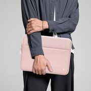 Husă Laptop Premium 13–14” pentru MacBook, Lenovo, ASUS – Design Slim, Interior Căptușit, Compartiment Accesorii, Protecție Completă la Șocuri și Zgârieturi, roz