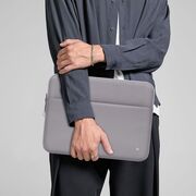 Husă Laptop Premium 15–16” pentru MacBook, Lenovo, ASUS – Căptușeală Moale, Compartiment Accesorii, Design Slim, Protecție Completă la Șocuri și Zgârieturi, gri