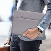 Husă Laptop Premium 15–16” pentru MacBook, Lenovo, ASUS – Căptușeală Moale, Compartiment Accesorii, Design Slim, Protecție Completă la Șocuri și Zgârieturi, gri