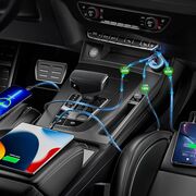 Incarcator Auto Rapid 3 in 1 PowerDrive 65W Fast Charge – 1 x USB-C PD 45W, 1 x USB-C PD 20W, 1 x USB-A QC 18W, 5V / 3A, Iluminare LED, Aluminiu - Argintiu