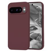 Husa pentru  Google Pixel 10 Pro / Pixel 10 Liquid Silicone, subțire, captusita cu microfibra, anti amprentă, protectie cameră foto, Bordeaux
