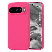 Husa pentru  Google Pixel 10 Pro / Pixel 10 Liquid Silicone, subțire, captusita cu microfibra, anti amprentă, protectie cameră foto, Fucsia