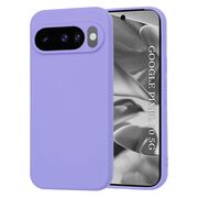 Husa pentru  Google Pixel 10 Pro / Pixel 10 Liquid Silicone, subțire, captusita cu microfibra, anti amprentă, protectie cameră foto, Mov