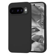 Husa pentru  Google Pixel 10 Pro / Pixel 10 Liquid Silicone, subțire, captusita cu microfibra, anti amprentă, protectie cameră foto, Negru