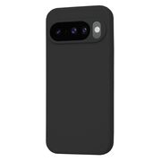 Husa pentru  Google Pixel 10 Pro / Pixel 10 Liquid Silicone, subțire, captusita cu microfibra, anti amprentă, protectie cameră foto, Negru