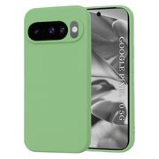 Husa pentru  Google Pixel 10 Pro / Pixel 10 Liquid Silicone, subțire, captusita cu microfibra, anti amprentă, protectie cameră foto, Verde deschis