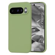 Husa pentru  Google Pixel 10 Pro / Pixel 10 Liquid Silicone, subțire, captusita cu microfibra, anti amprentă, protectie cameră foto, Verde