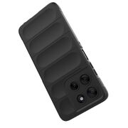 Husa pentru  Motorola Moto G56 Liquid Silicone, Microfibre Lining, Non-Slip Airbag Design, Negru