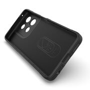 Husa pentru  Motorola Moto G56 Liquid Silicone, Microfibre Lining, Non-Slip Airbag Design, Negru
