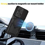 Husa pentru  Motorola Moto G56 cu protecție pentru cameră și suport magnetic integrat Ring Shockproof, Negru