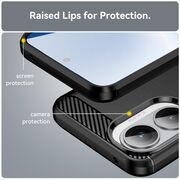 Husa pentru Poco F7 Carbon Liquid Silicone, Negru