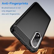Husa pentru OnePlus Nord 5 Carbon Liquid Silicone, Negru