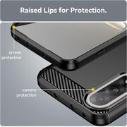 Husa pentru OnePlus Nord 5 Carbon Liquid Silicone, Negru