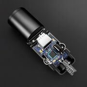 Incarcator Auto MiniCharge PD 30W – 1 x USB-C Fast Charge, Design Ultra Compact din Aluminiu, Pull Ring - Negru